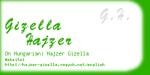 gizella hajzer business card